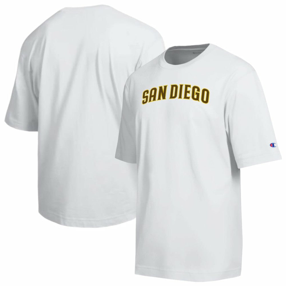White San Diego Padres Champion All Star Arched Chenille Wordmark T-Shirt
