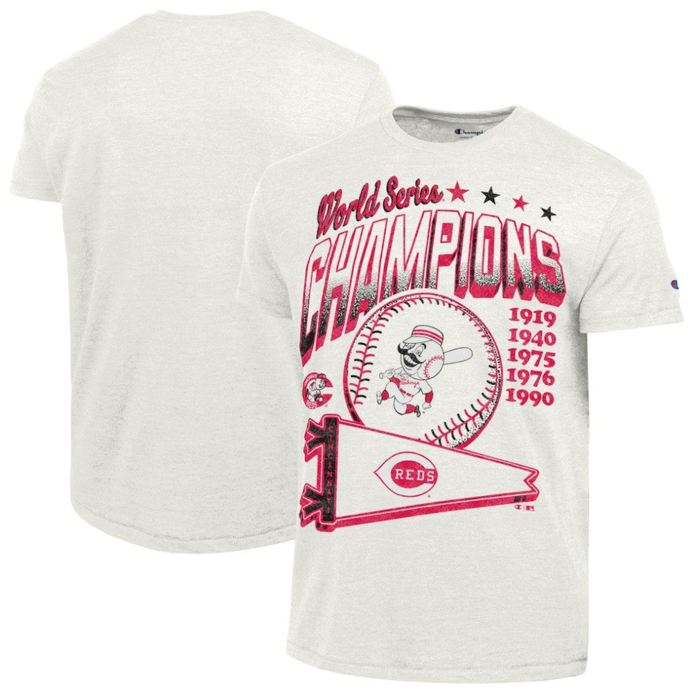 White Cincinnati Reds Champion Winning Tradition Cooperstown Tri-Blend T-Shirt