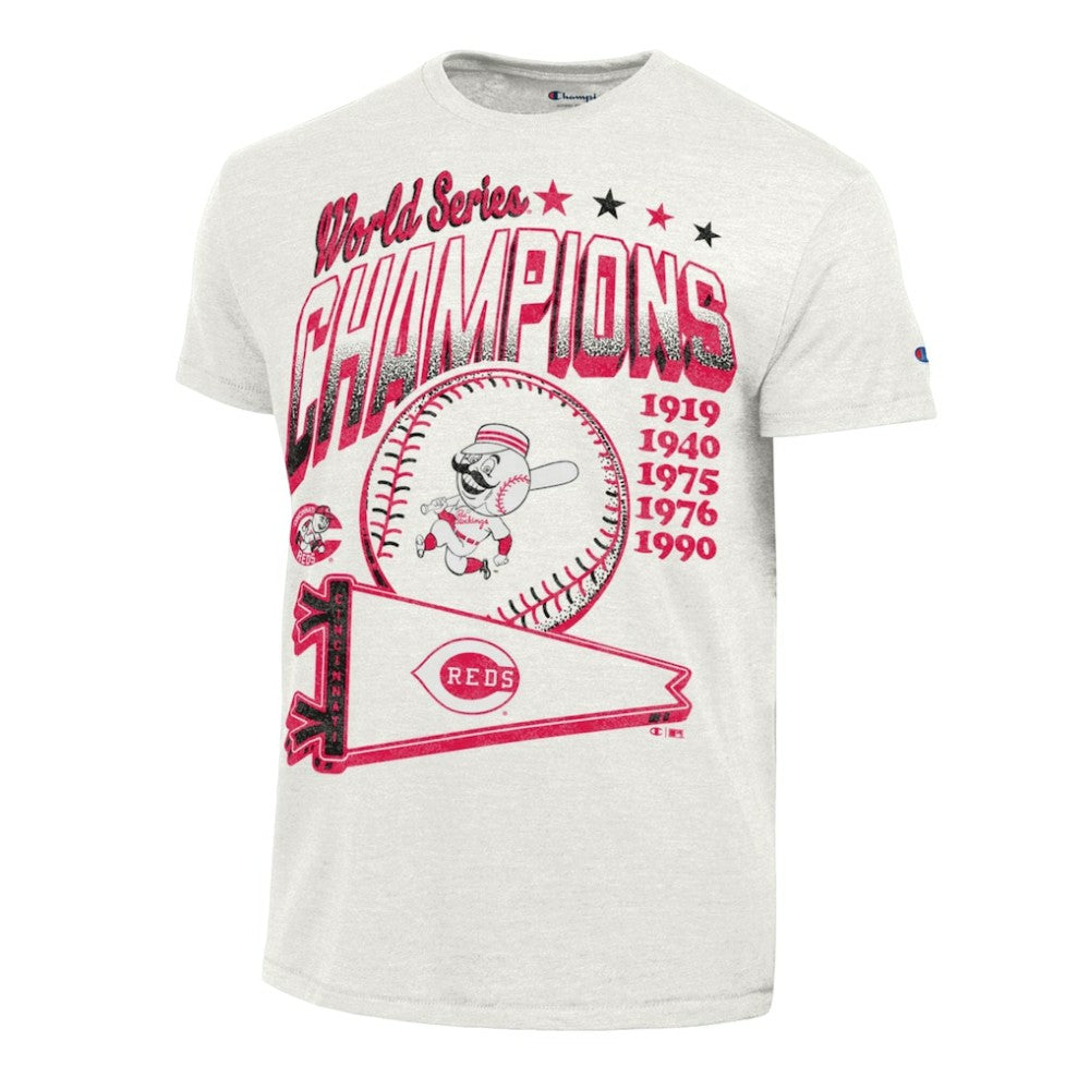 White Cincinnati Reds Champion Winning Tradition Cooperstown Tri-Blend T-Shirt