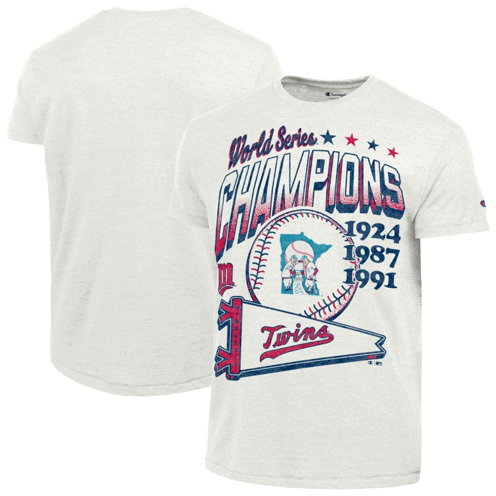 White Minnesota Twins Champion Winning Tradition Cooperstown Tri-Blend T-Shirt