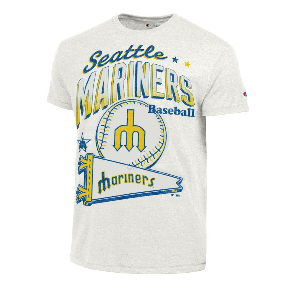 White Seattle Mariners Champion Winning Tradition Cooperstown Tri-Blend T-Shirt