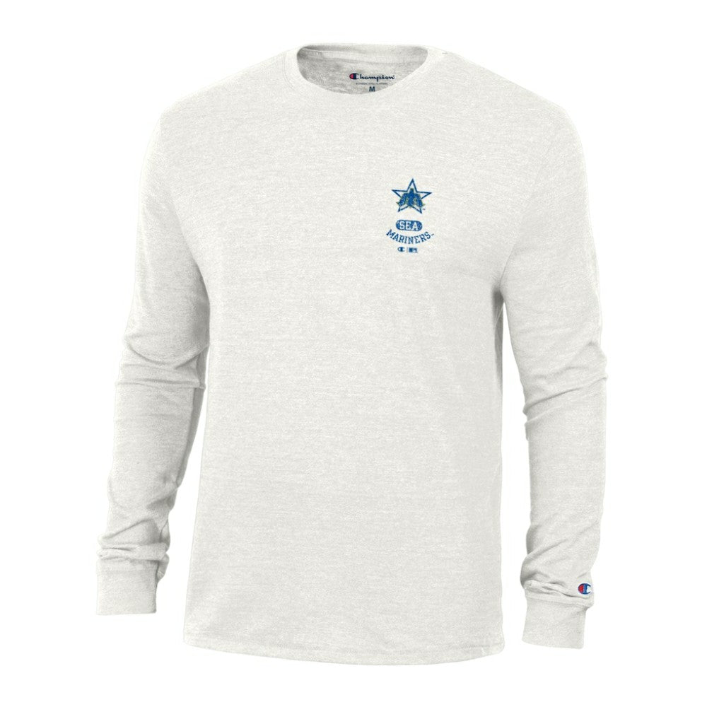 White Seattle Mariners Champion Cooperstown Winning Tradition Tri-Blend Long Sleeve T-Shirt
