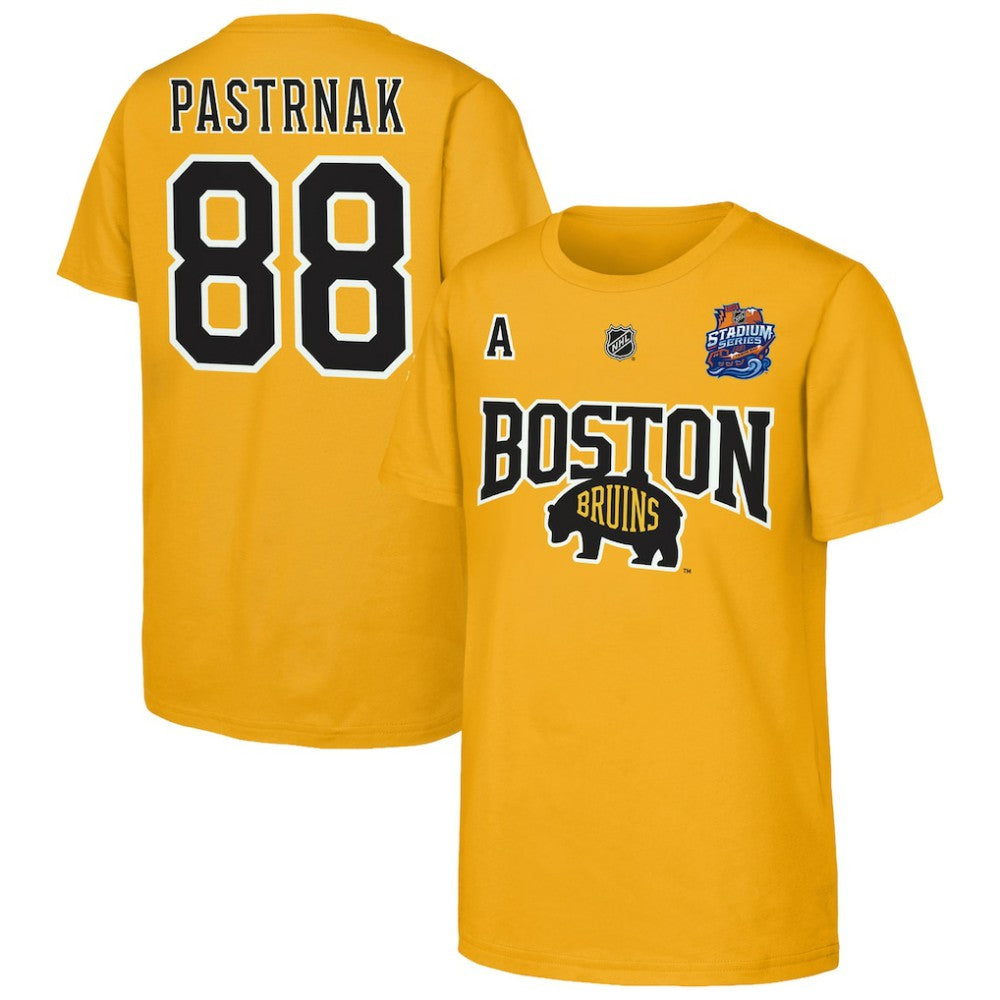 NHL David Pastrnak Boston Bruins Fanatics Youth Alternate Captain 2026 Stadium Series T-Shirt