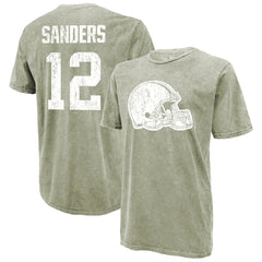 Shedeur Sanders  Majestic Threads Mineral Wash Name & Number T-Shirt - Cleveland Browns T-shirts