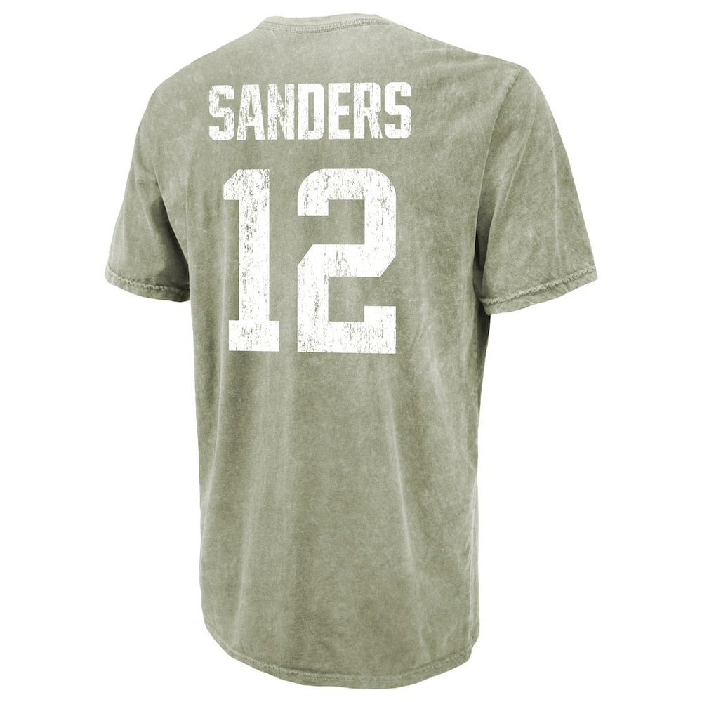 Shedeur Sanders  Majestic Threads Mineral Wash Name & Number T-Shirt - Cleveland Browns T-shirts