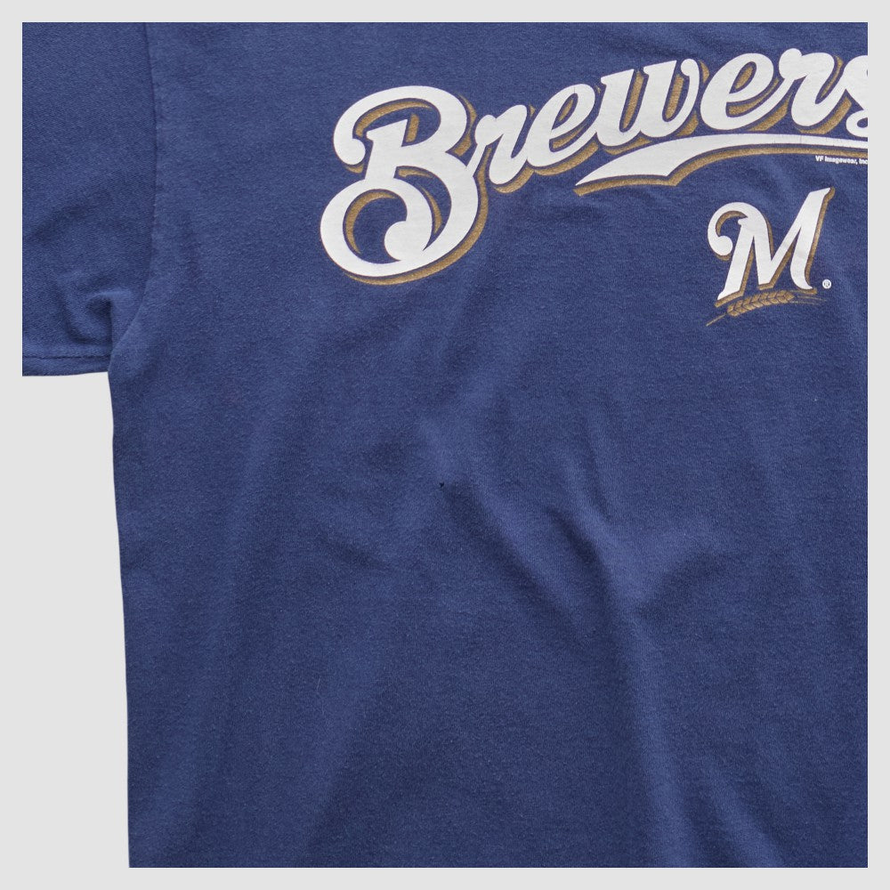 Navy Milwaukee Brewers MLB 2000s T-shirt