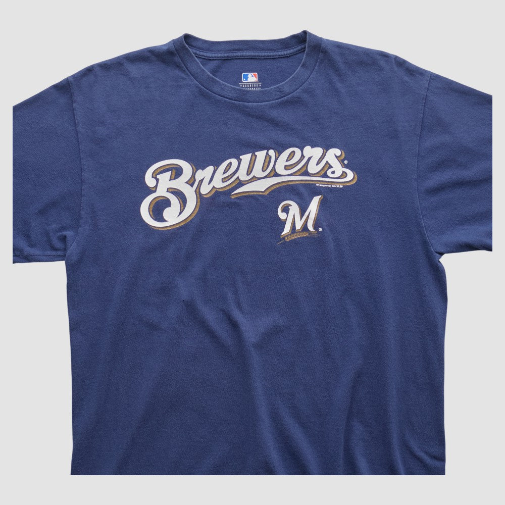 Navy Milwaukee Brewers MLB 2000s T-shirt