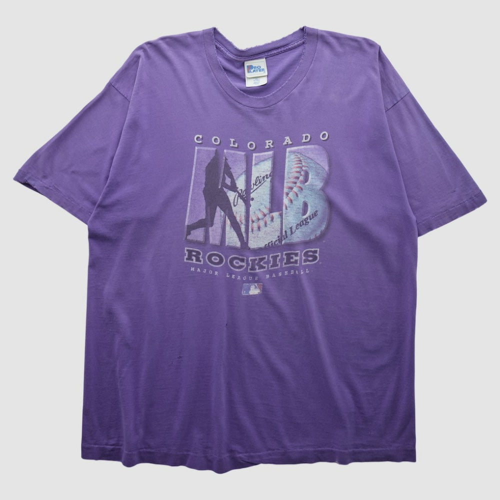 Purple Colorado Rockies Pro Player 90s T-shirt