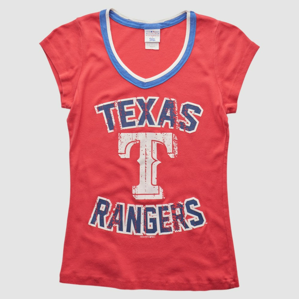 Red Texas Rangers Campus Lifestyle 2010s T-shirt