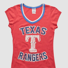 Red Texas Rangers Campus Lifestyle 2010s T-shirt