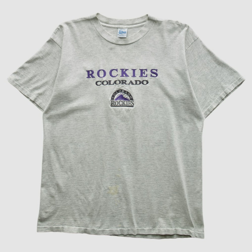 Heather Gray Colorado Rockies Salem Sportswear 90s T-shirt