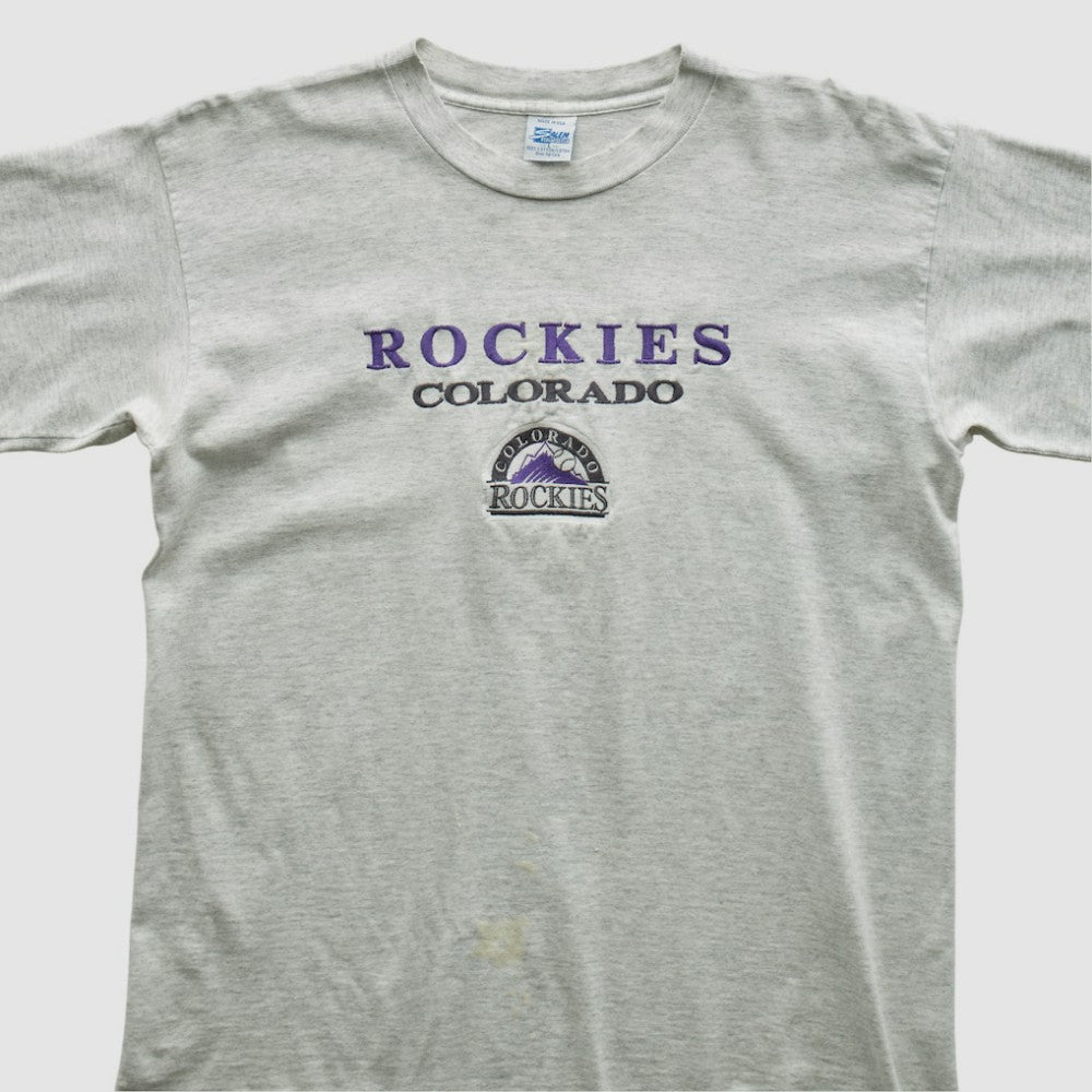 Heather Gray Colorado Rockies Salem Sportswear 90s T-shirt