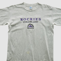 Heather Gray Colorado Rockies Salem Sportswear 90s T-shirt