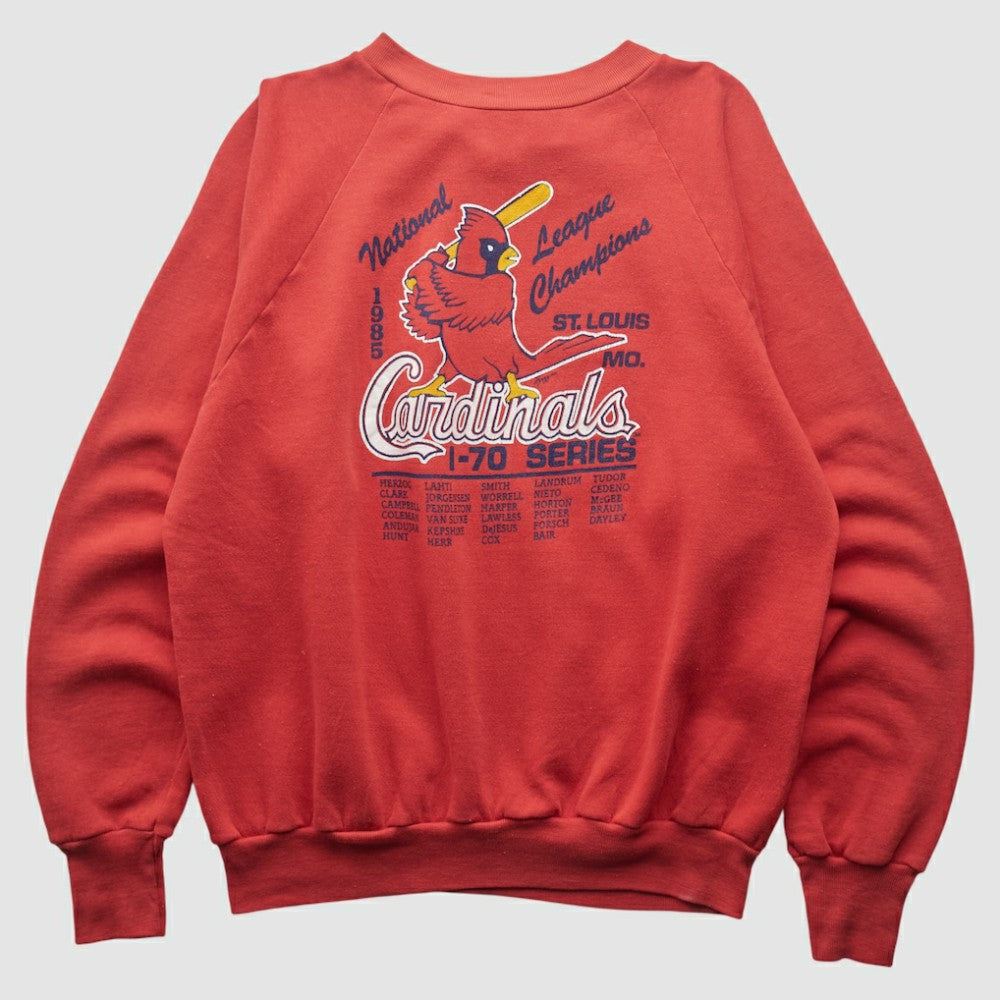Red St. Louis Cardinals Healthknit 1985 Pullover Sweatshirt