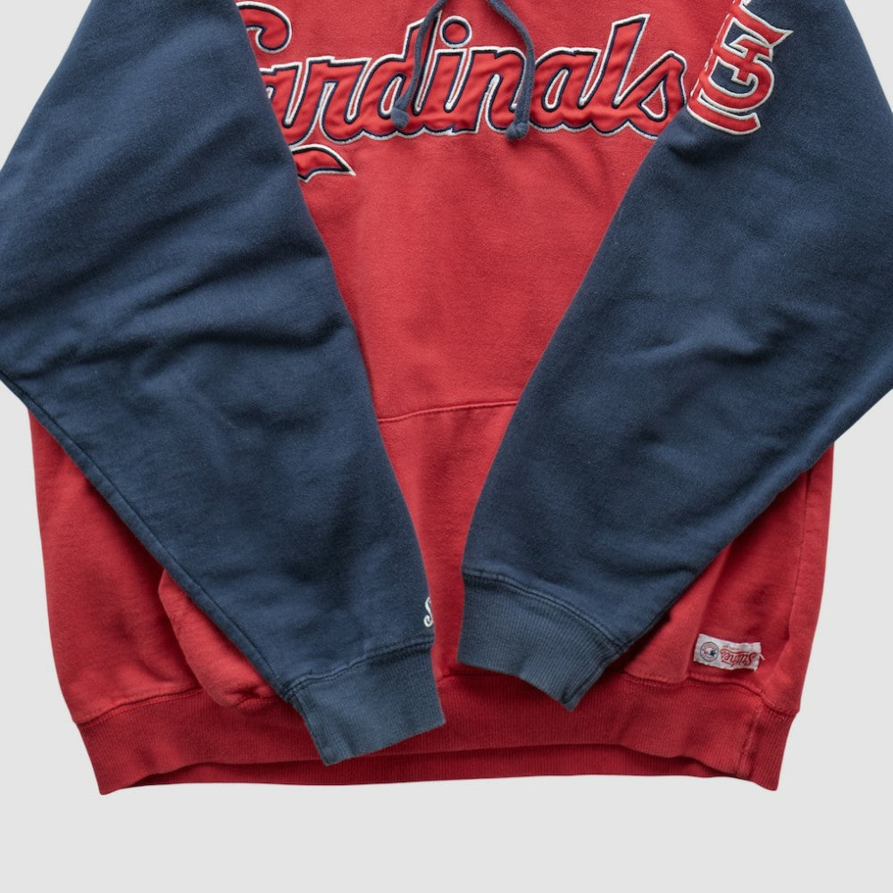 Red St. Louis Cardinals Stitches 2000s Hooded Pullover Sweatshirt