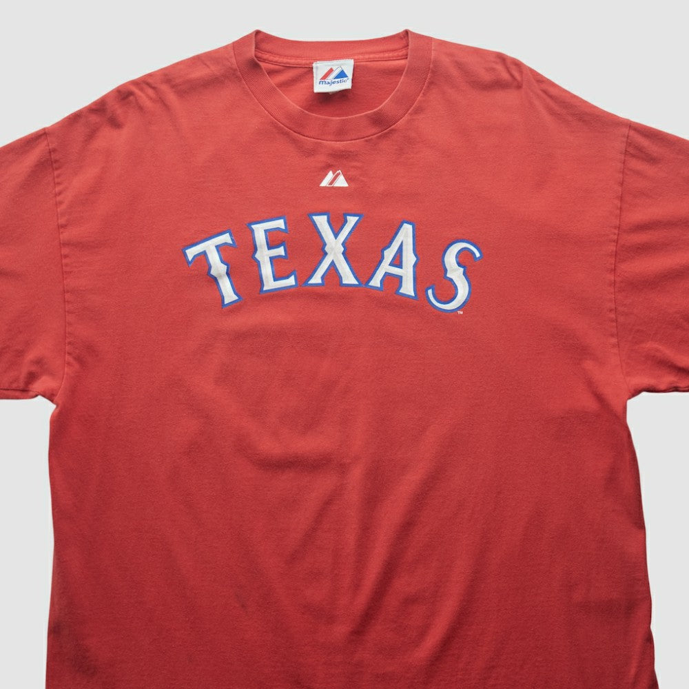 Red Texas Rangers Majestic 2000s T-shirt