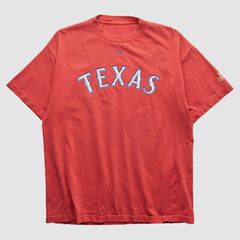 Red Texas Rangers Majestic 2000s T-shirt