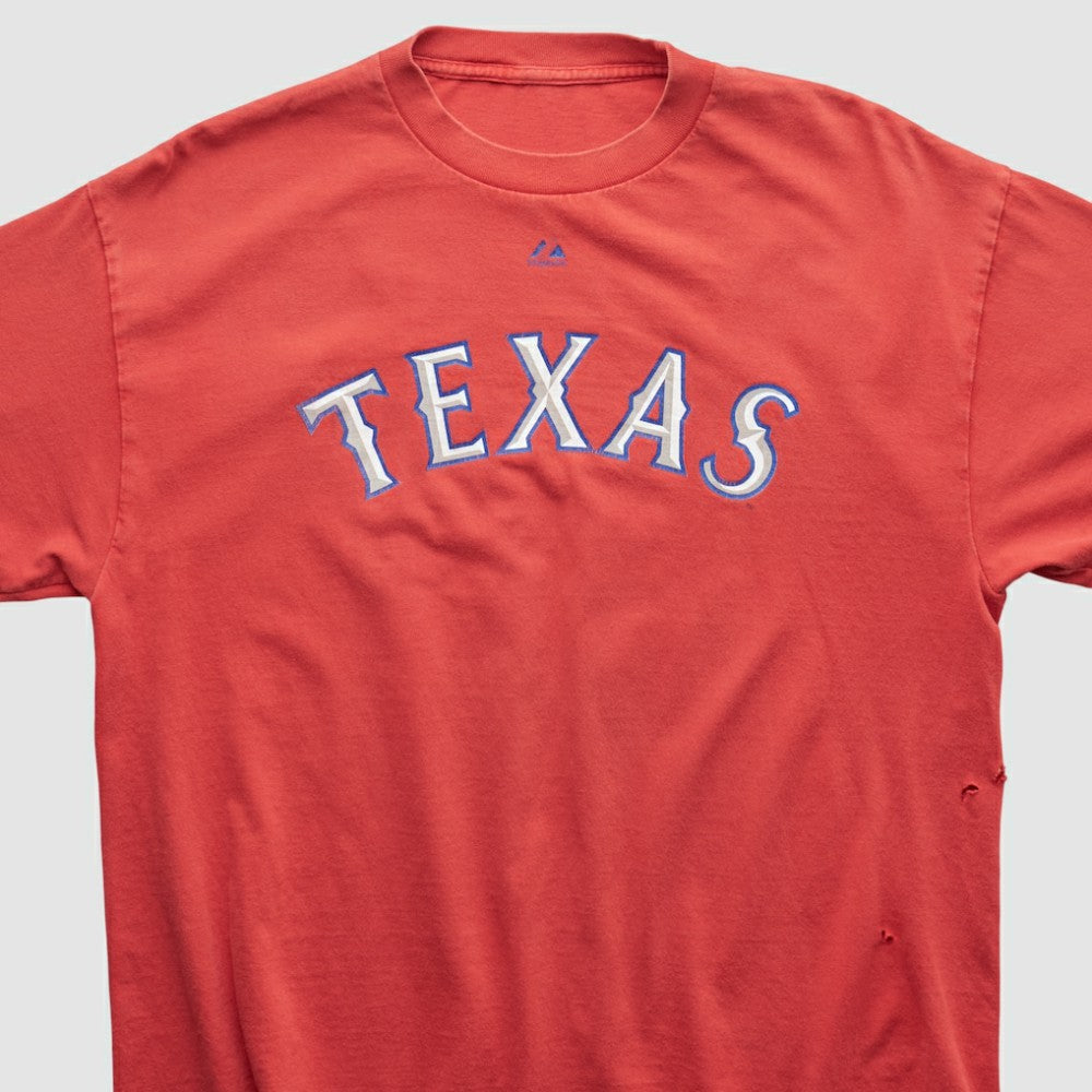 Red Texas Rangers Majestic 2000s T-shirt