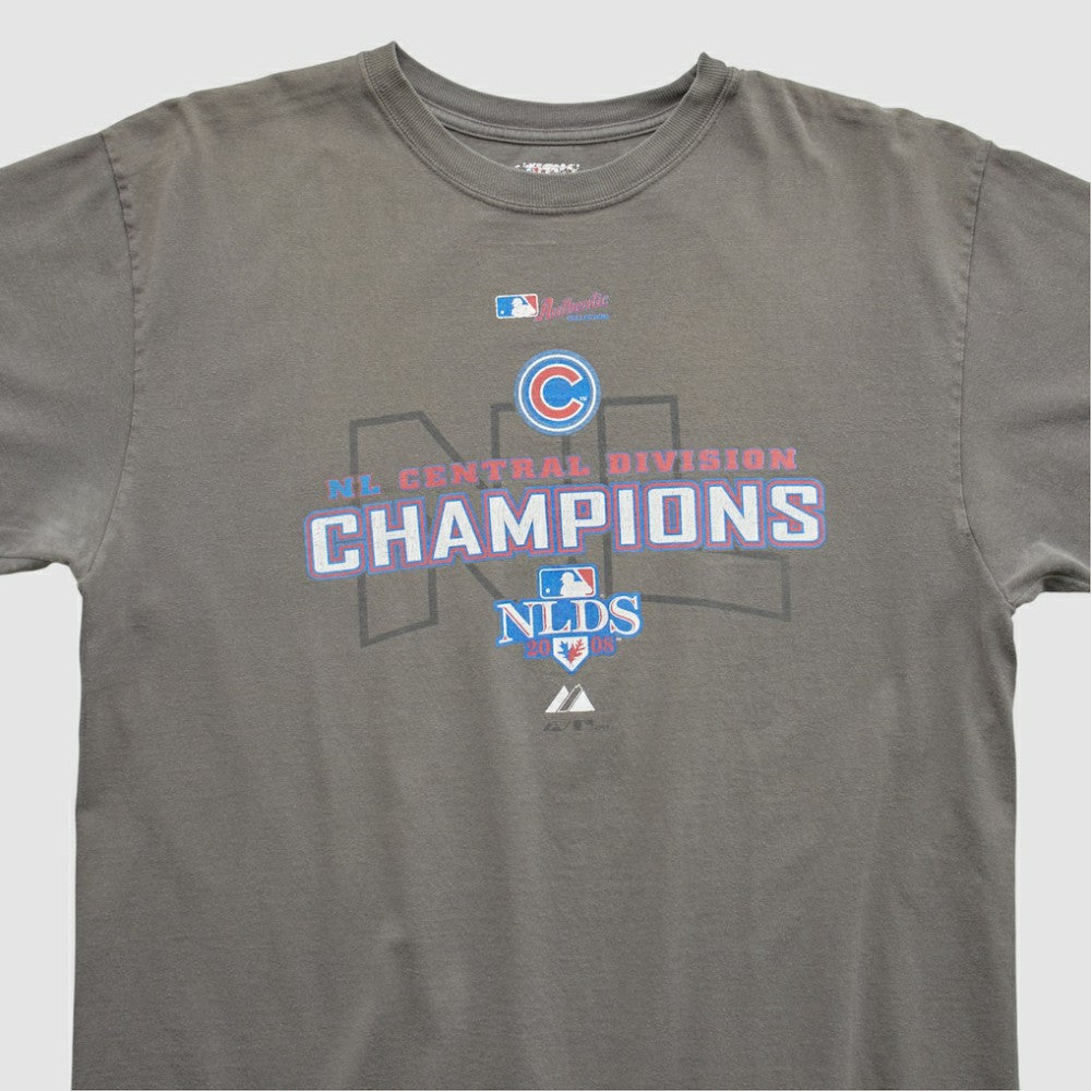 Charcoal Chicago Cubs Majestic 2008 T-shirt