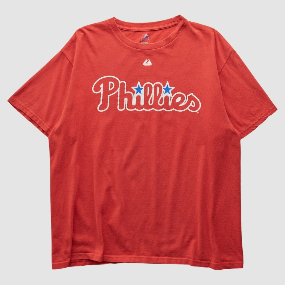Red Philadelphia Phillies Majestic 2000s T-shirt