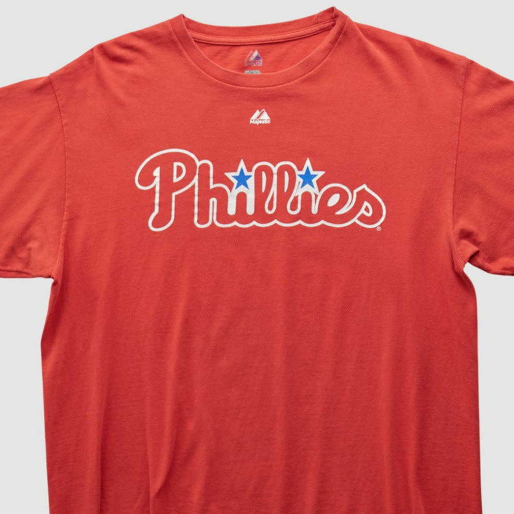 Red Philadelphia Phillies Majestic 2000s T-shirt