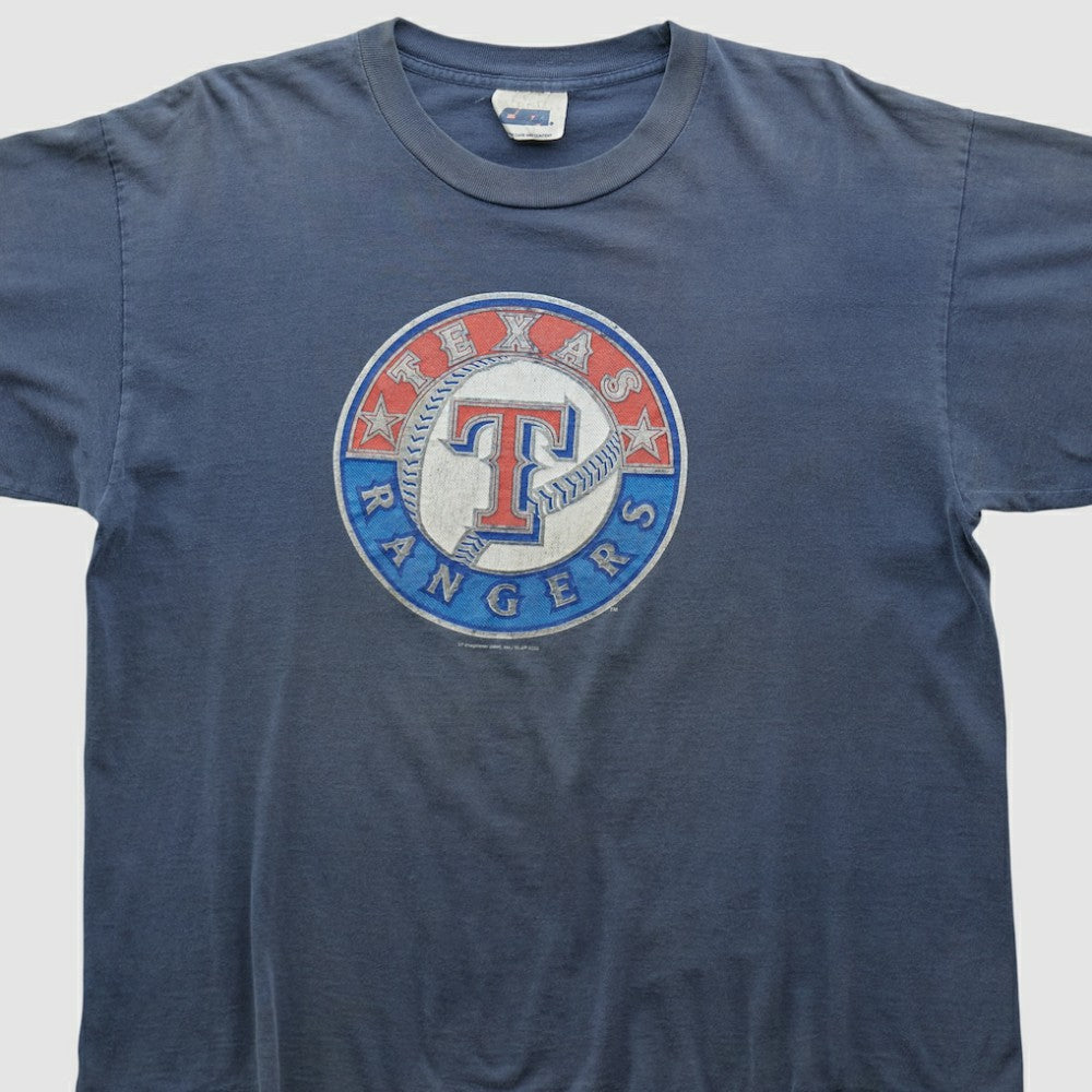 Navy Texas Rangers CSA 2000s T-shirt