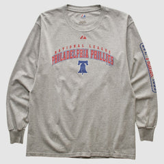 Heather Gray Philadelphia Phillies Majestic 2000s Long Sleeve T-shirt