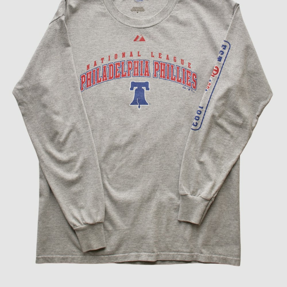 Heather Gray Philadelphia Phillies Majestic 2000s Long Sleeve T-shirt