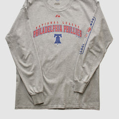 Heather Gray Philadelphia Phillies Majestic 2000s Long Sleeve T-shirt