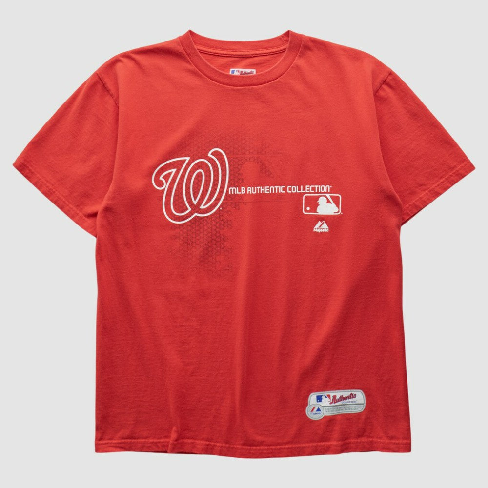 Red Washington Nationals Majestic 2000s T-shirt