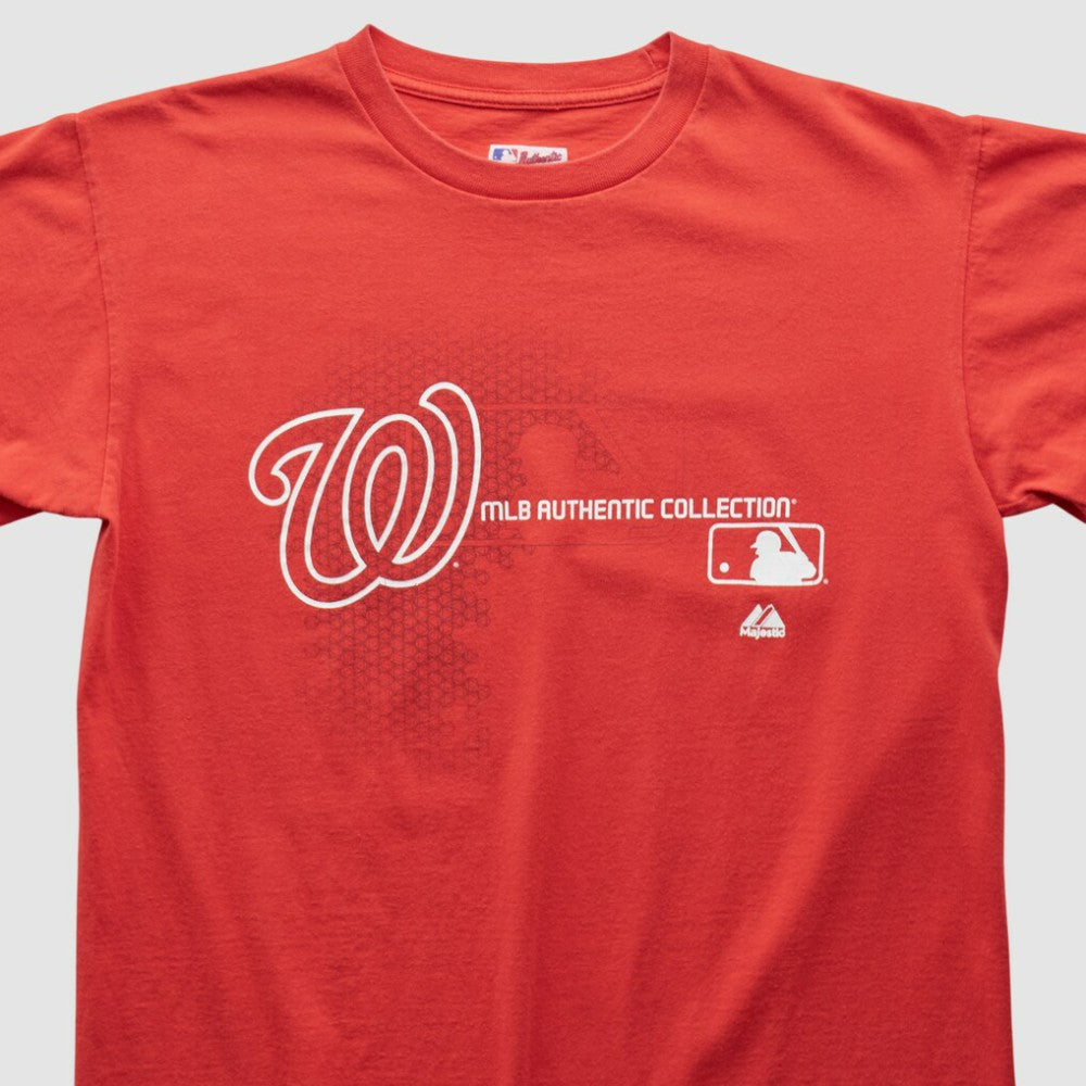 Red Washington Nationals Majestic 2000s T-shirt