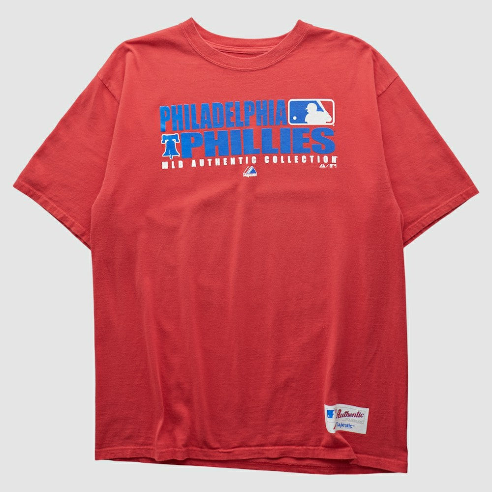 Red Philadelphia Phillies Majestic 2000s T-shirt