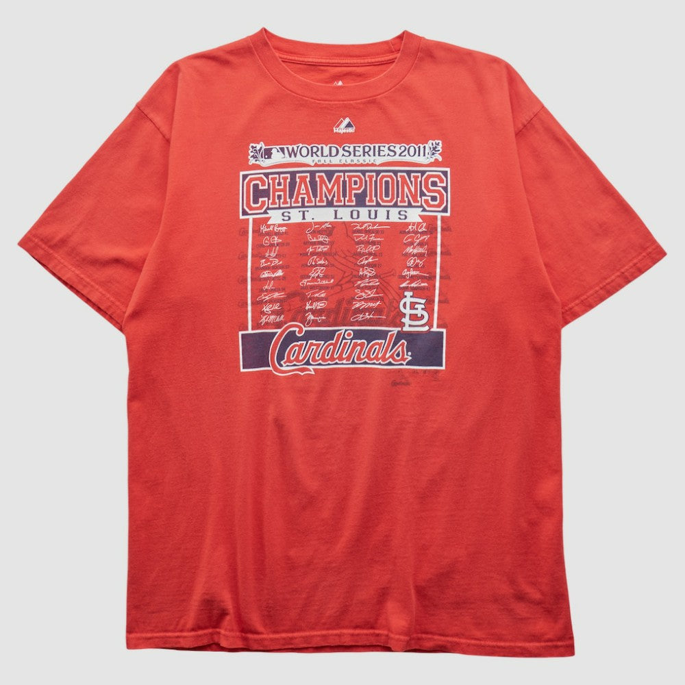 Red St. Louis Cardinals Majestic 2011 T-shirt