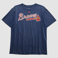 Navy Atlanta Braves Majestic 2000s T-shirt