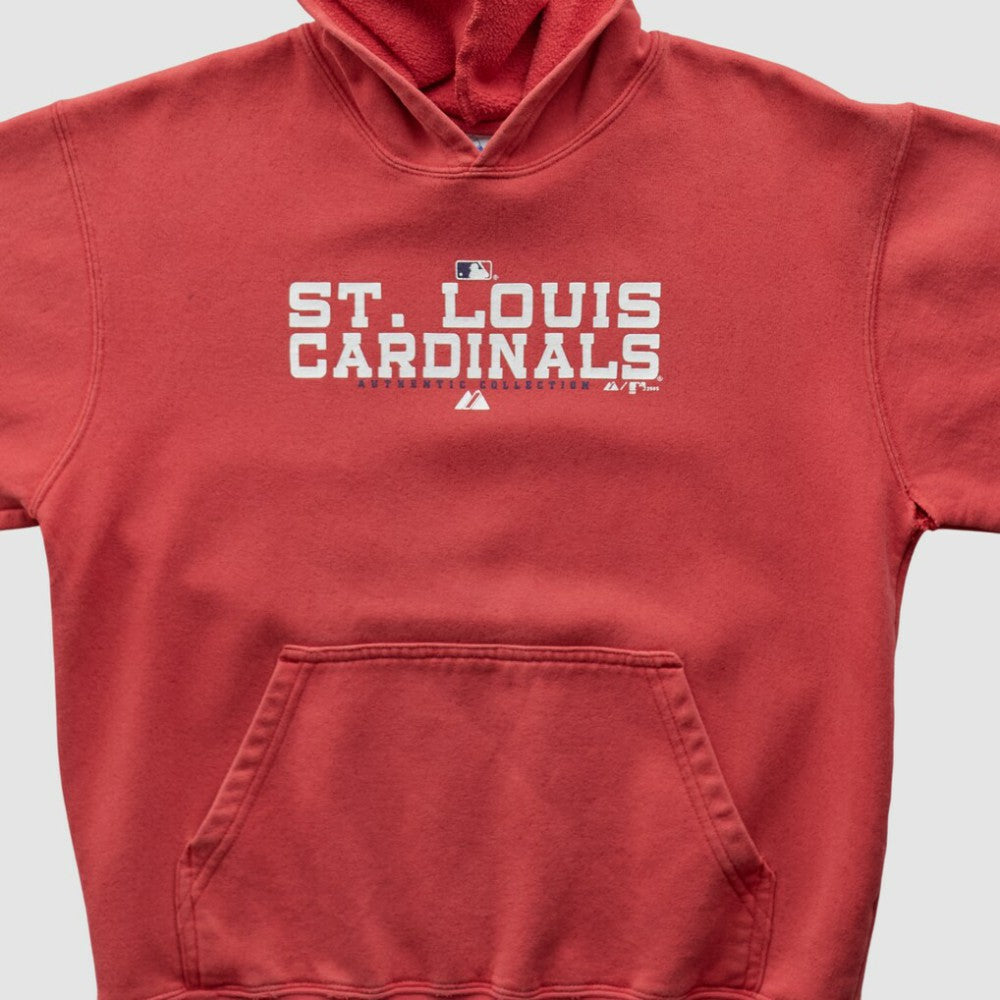 Red St. Louis Cardinals Majestic 2000s Hooded Pullover Sweatshirt