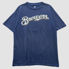Navy Milwaukee Brewers Majestic 2000s T-shirt