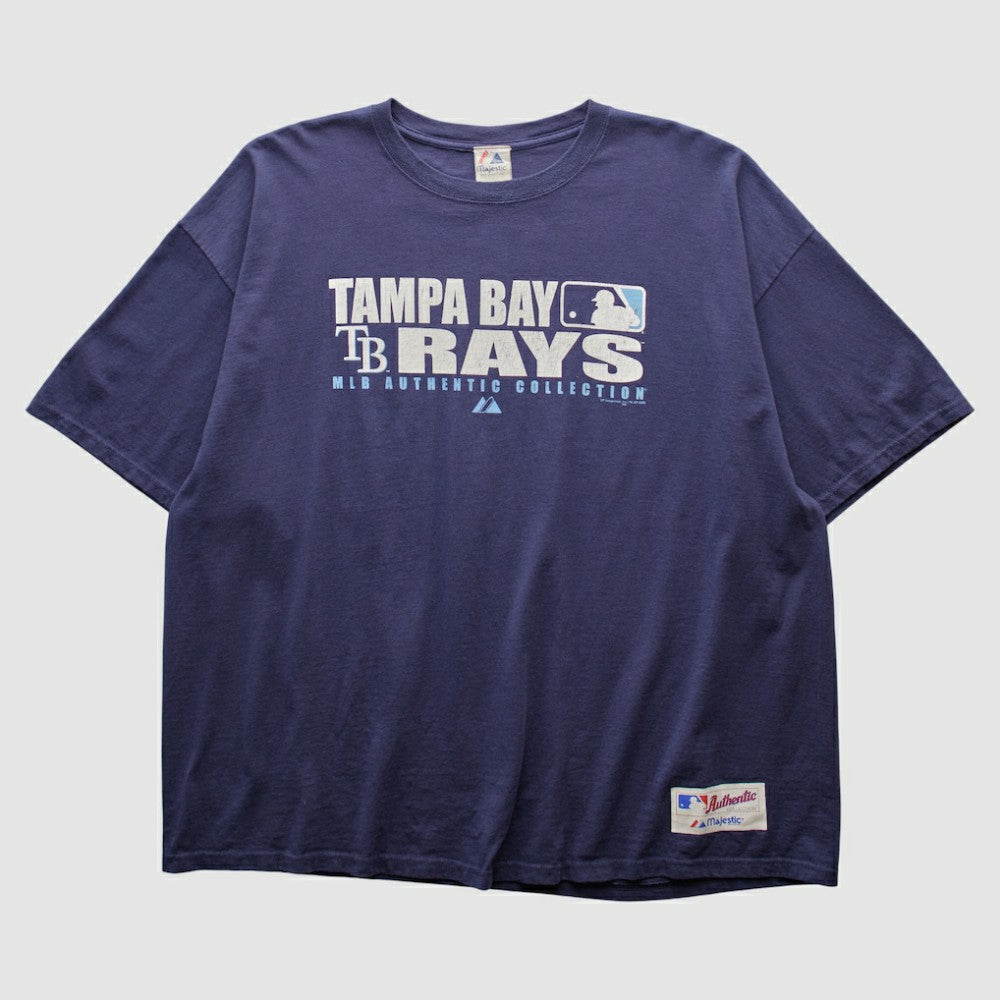 Navy Tampa Bay Rays Majestic 2000s T-shirt