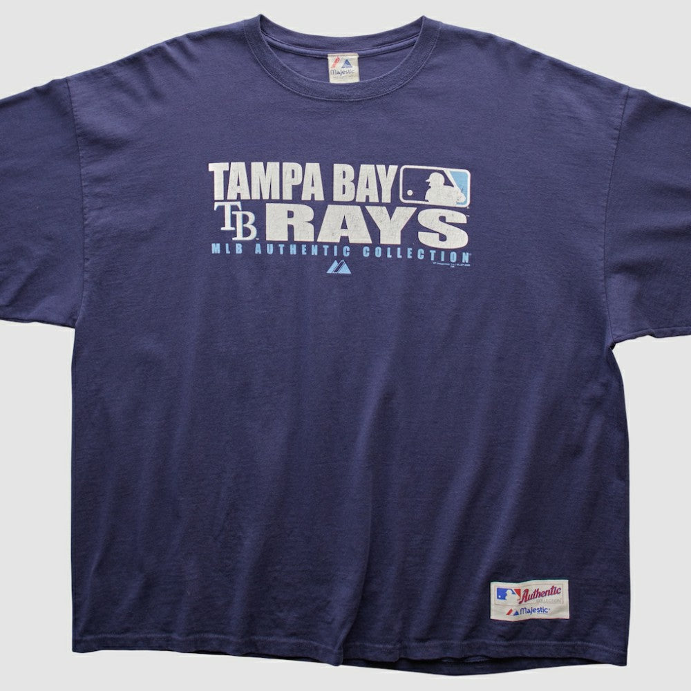 Navy Tampa Bay Rays Majestic 2000s T-shirt