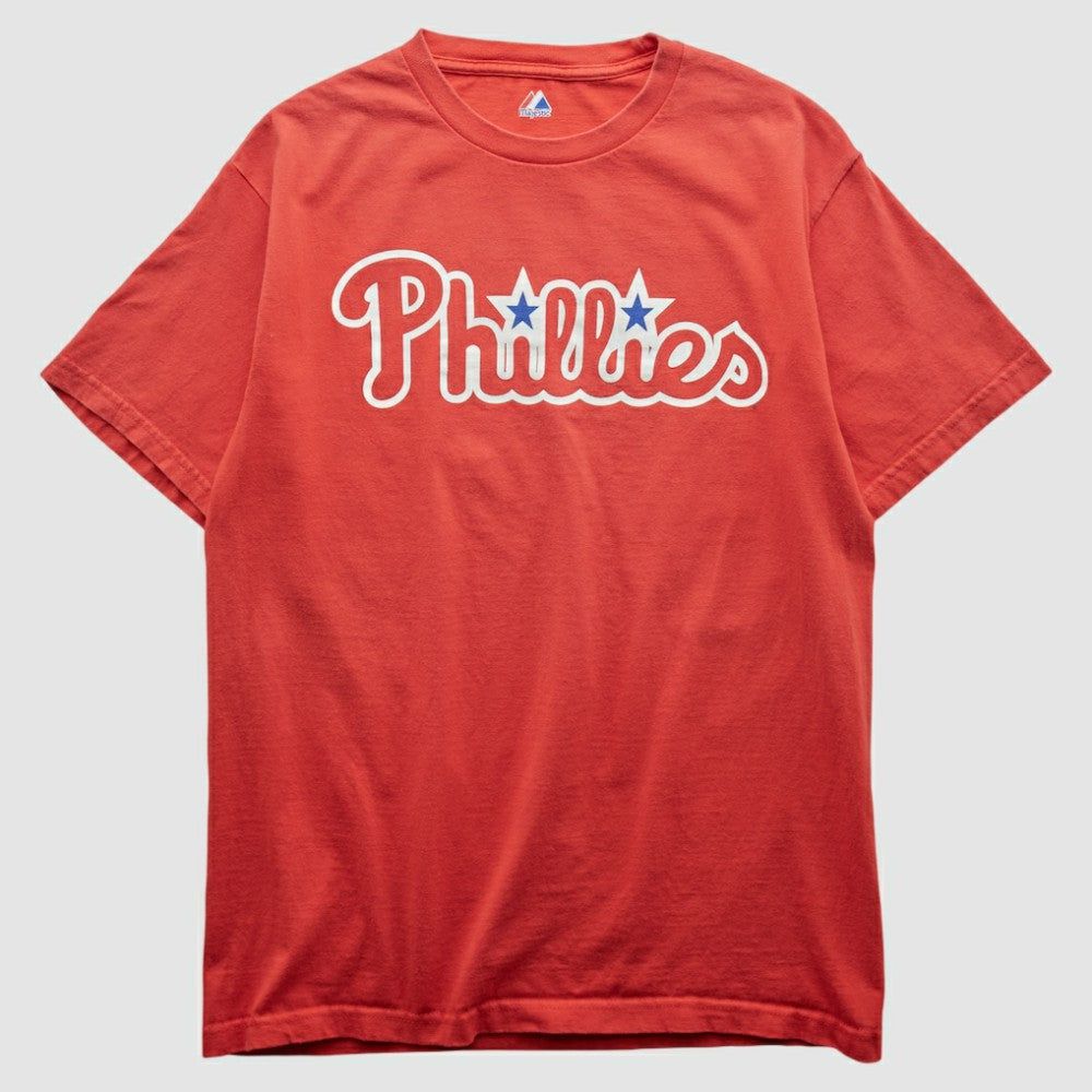 Red Philadelphia Phillies Majestic 2000s T-shirt