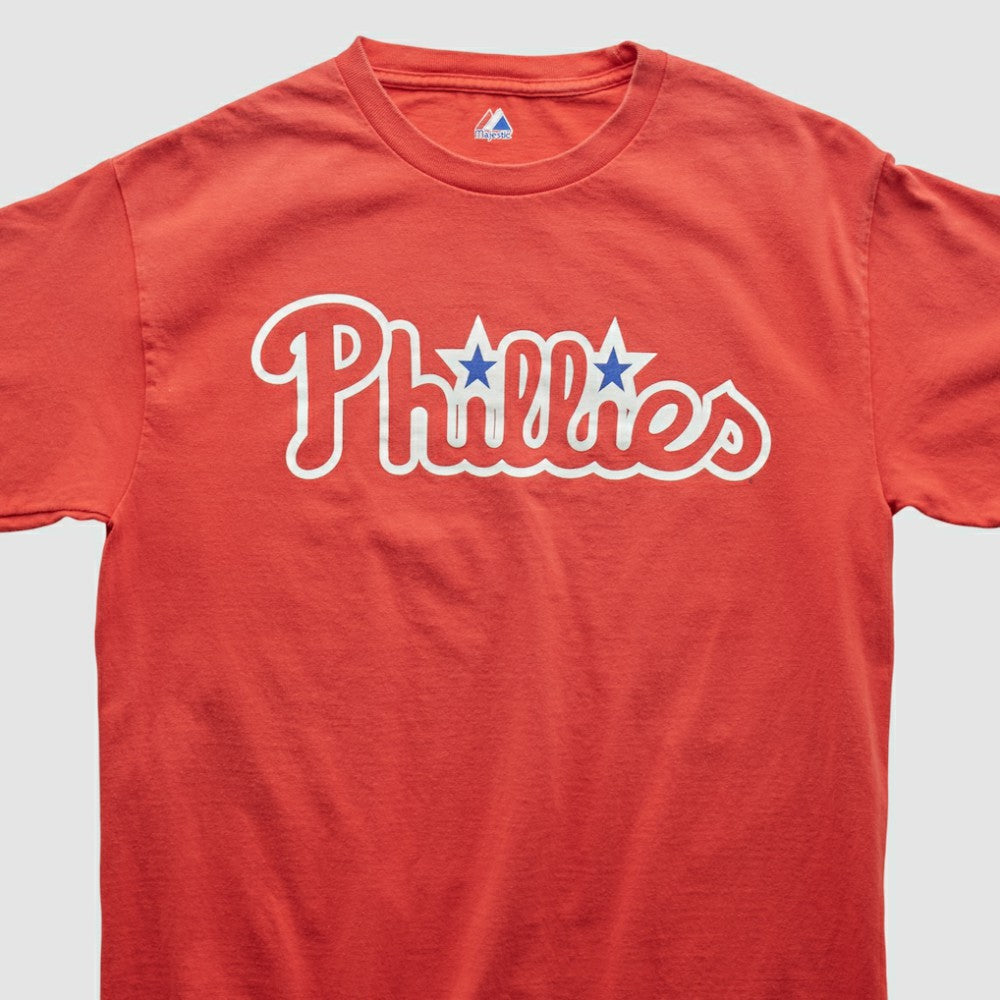 Red Philadelphia Phillies Majestic 2000s T-shirt