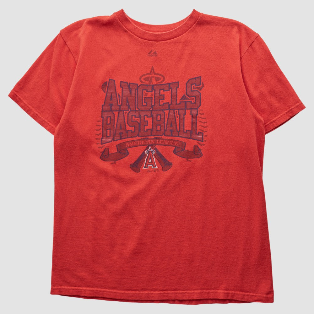 Red Los Angeles Angels Majestic 2000s T-shirt