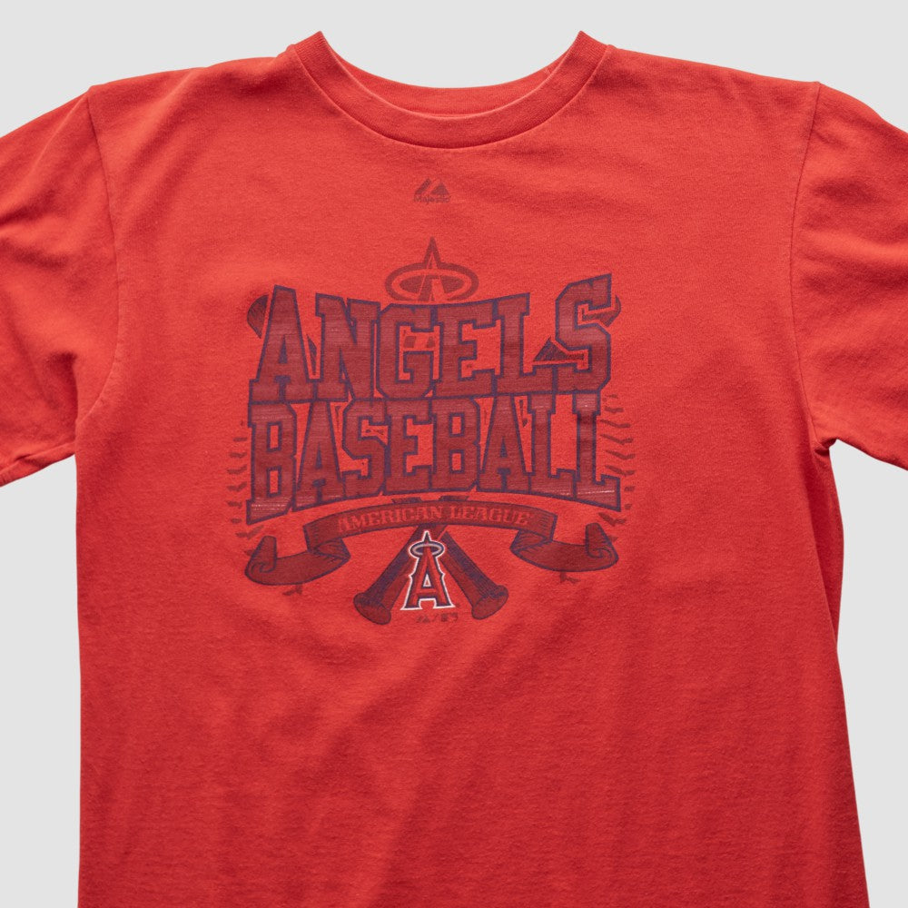 Red Los Angeles Angels Majestic 2000s T-shirt
