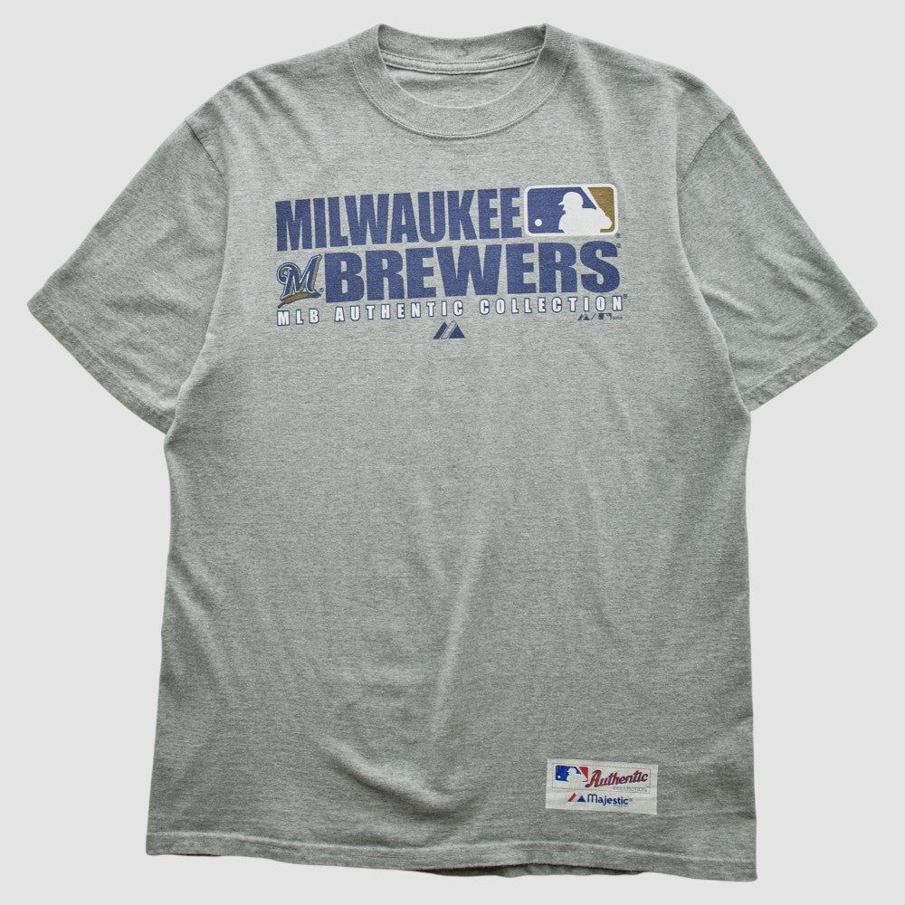 Heather Gray Milwaukee Brewers 2008 T-shirt