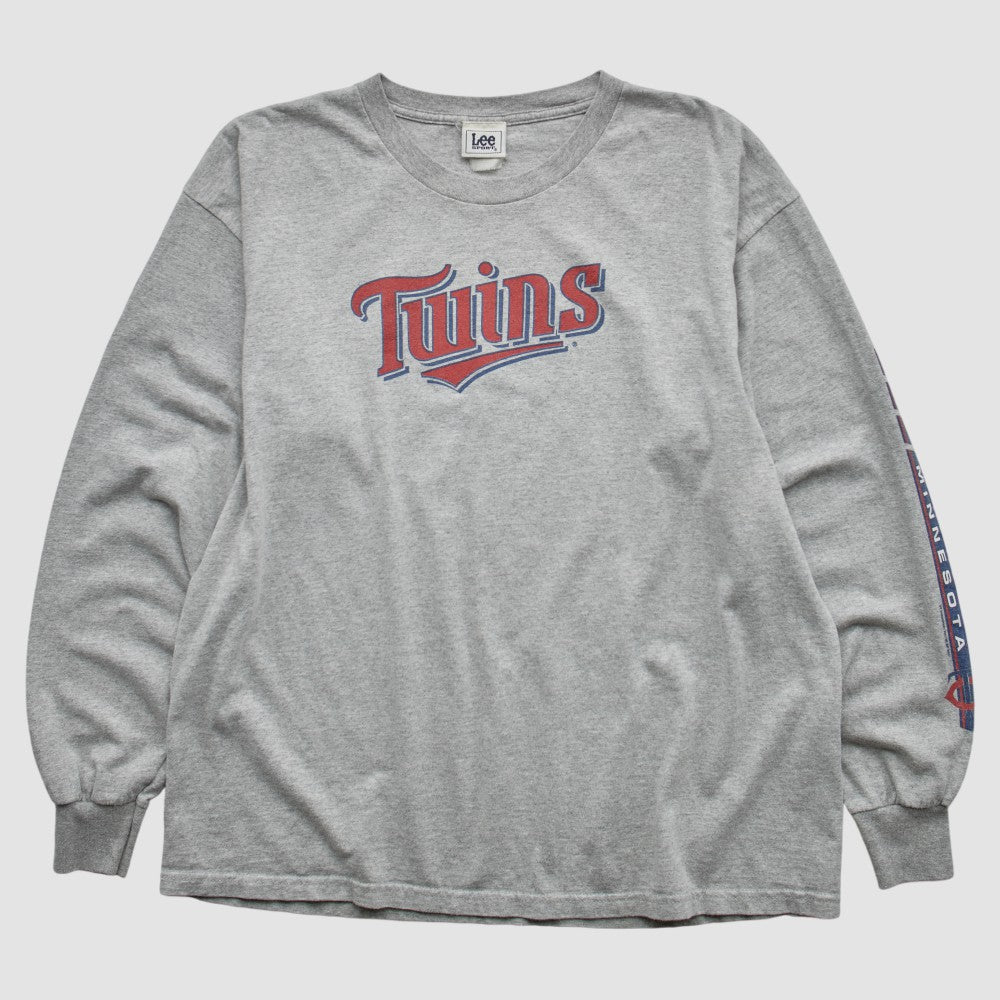Heather Gray Minnesota Twins Lee Apparel 2000s Long Sleeve T-shirt