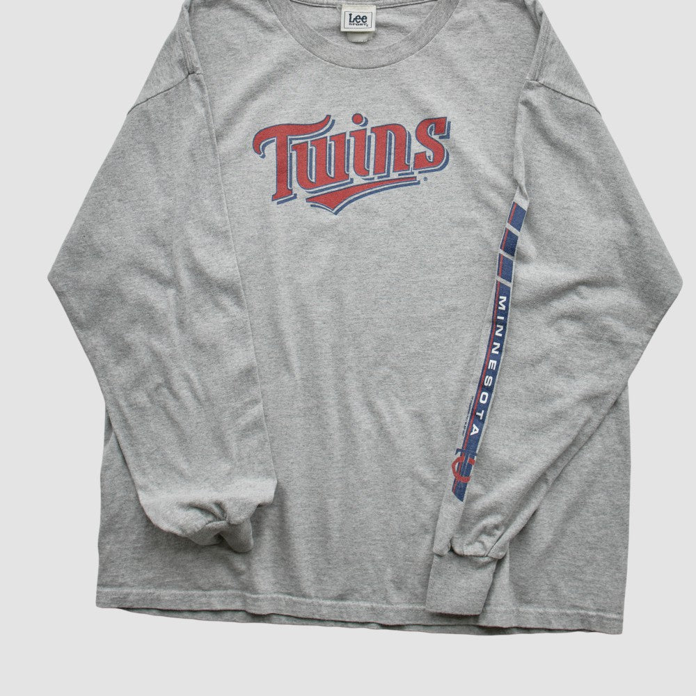Heather Gray Minnesota Twins Lee Apparel 2000s Long Sleeve T-shirt