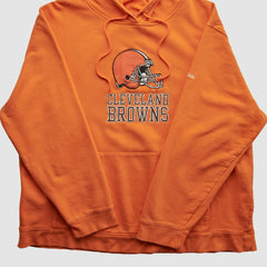 Reebok 2000s Hooded Pullover Sweatshirt - Cleveland Browns Pullover