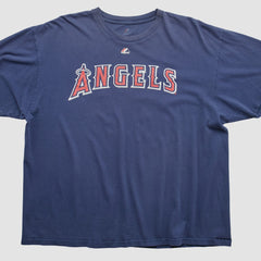 Navy Los Angeles Angels Majestic 2000s T-shirt