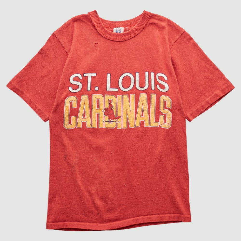 Red St. Louis Cardinals Logo 7 90s T-shirt