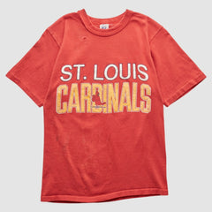 Red St. Louis Cardinals Logo 7 90s T-shirt