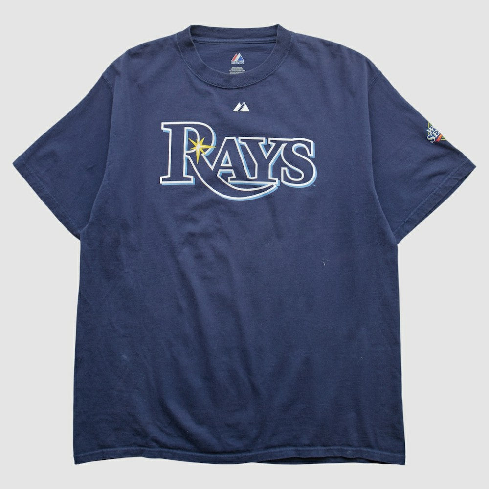 Navy Tampa Bay Rays Majestic 2008 T-shirt